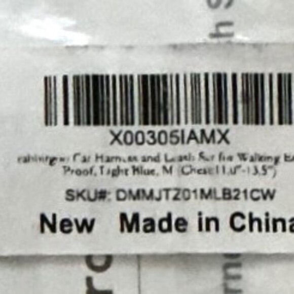 CAT HARNESS AND LEASH SET ADJUSTABLE BLUE MEDIUM - Picture 13 of 13